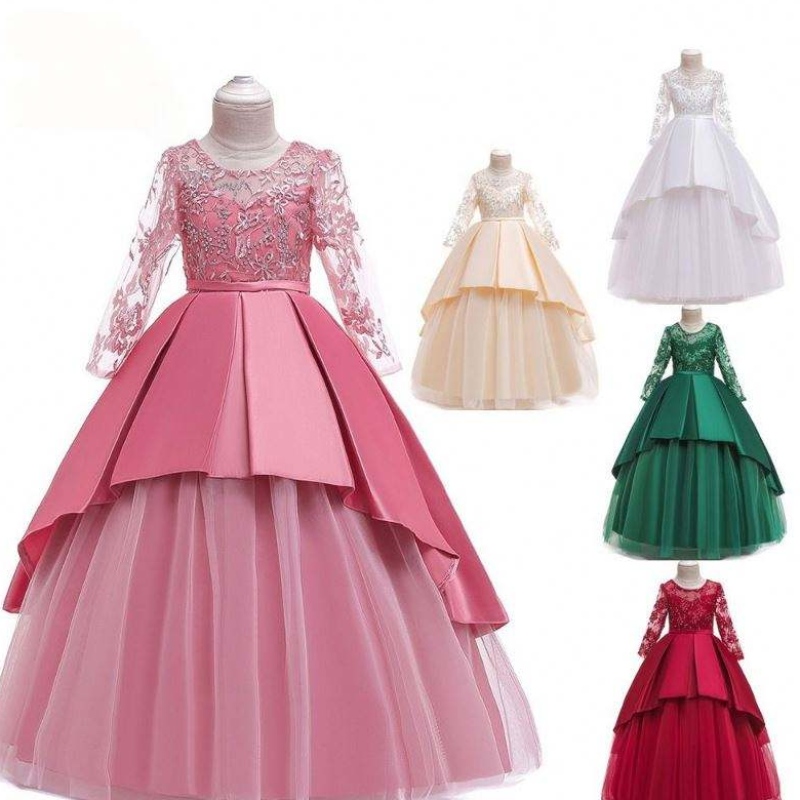 Baby Baby Girls Party Gots Fiesta de fiesta paraniños de alta calidad Vestido de manga larga Manga larga LP-233