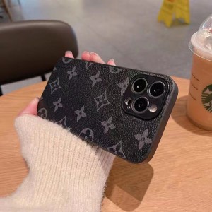 Elnuevo producto es adecuado para la caja de teléfonos móviles de lujo de Apple iPhone14Pro y la caja de cuero protectora de cuero de otoño de imitación de gran marca