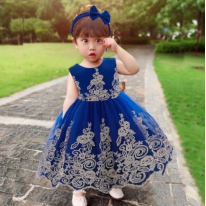Baige NUEVO FROCK FROCK Kids Party Wear 0-6year Flores Fiesta Fiesta de cumpleaños L2023XZ
