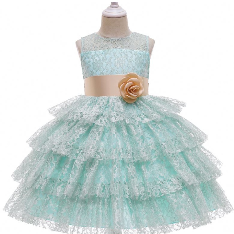 Vestido de princesa de Baige New Children \\ Vestidos denovia deniña sin mangas en capas Flor