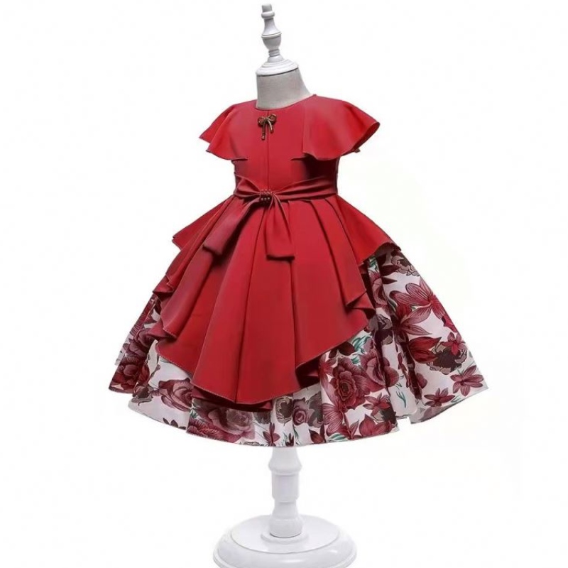 Vestido de chicas de satén para bebés en stock