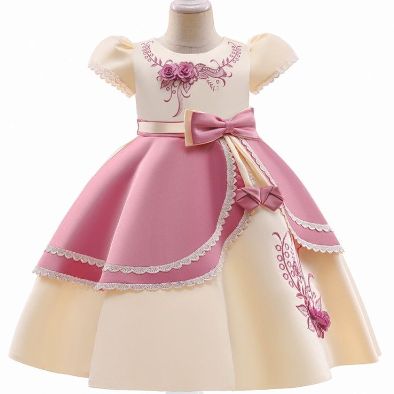 Vestido denovia deniña de estilo europeo de baigra paraniños Preciosos vestidos de fiesta de cumpleaños de 3 a 10 años L5240