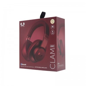 Caja de envasado de auriculares Doble papel de cobre Caja de placa gris laminada Caja de papel duro