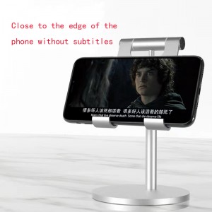 Soporte de teléfono móvil de aluminio de aluminio metal Ajuste telescópico en vivo Soporte de teléfonos