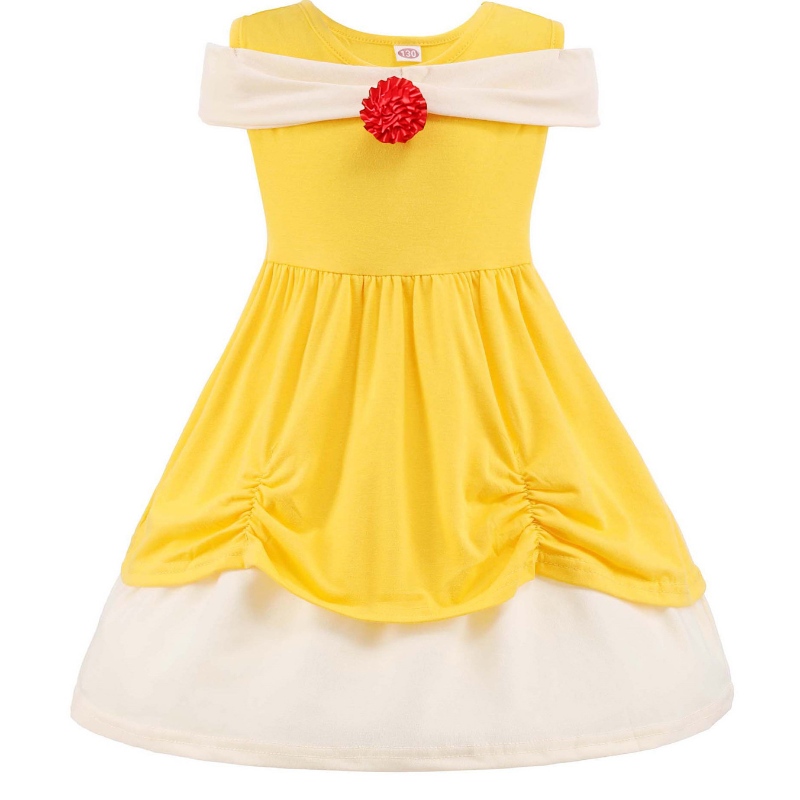 Summer Baby Girls Mermaid Princess Vestidos Blancanieves Belle Fiest Dress Clothing