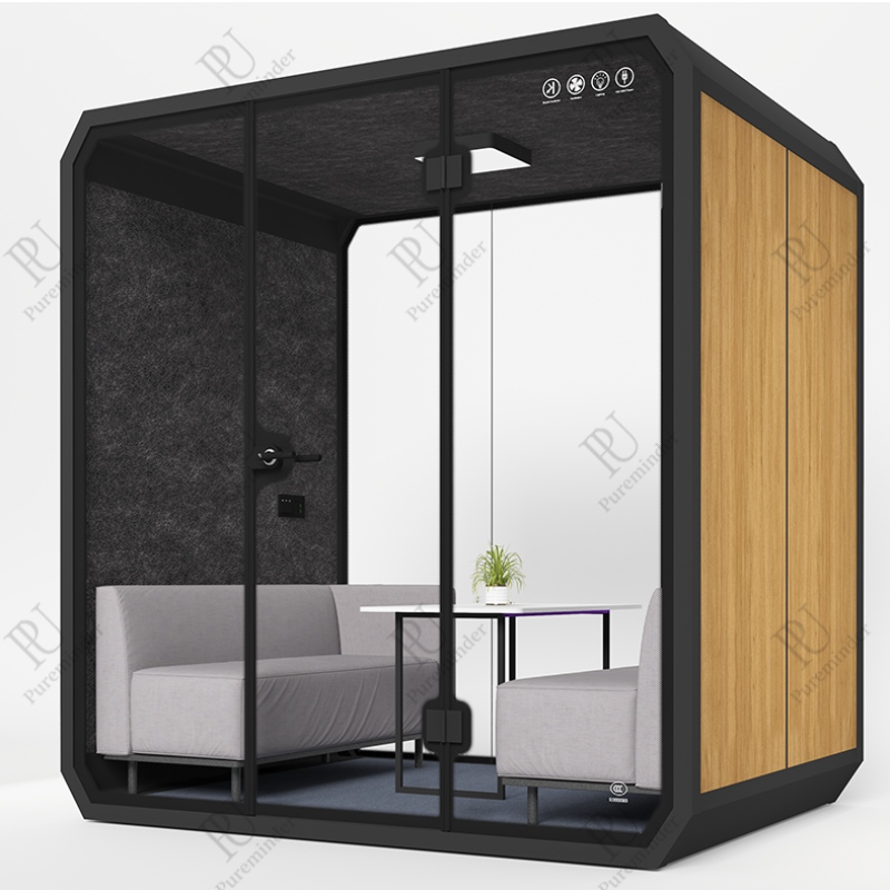 Pureminder l size stand de insonor insonor silencio portátil privado para la reunión de hogares y de oficina