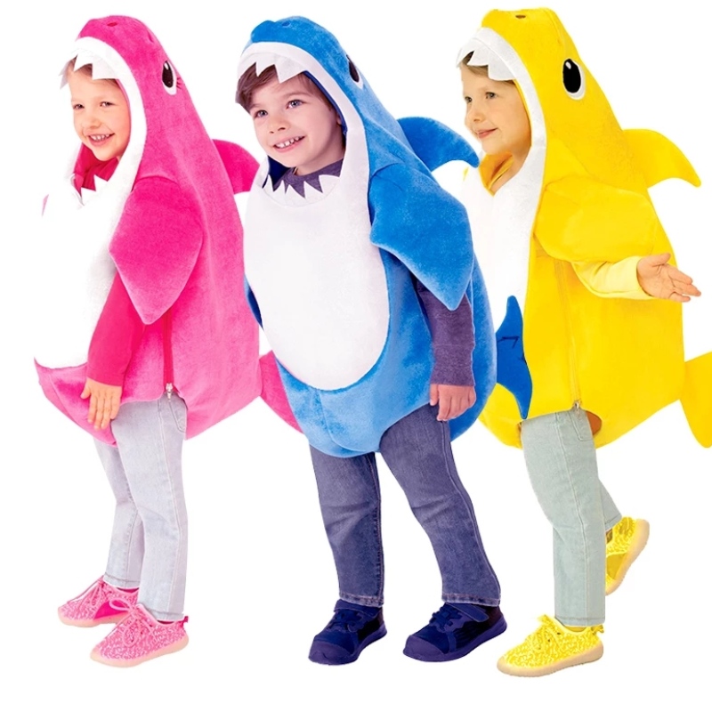 Disfraz de disfraz de tiburón de la familia paraniños.