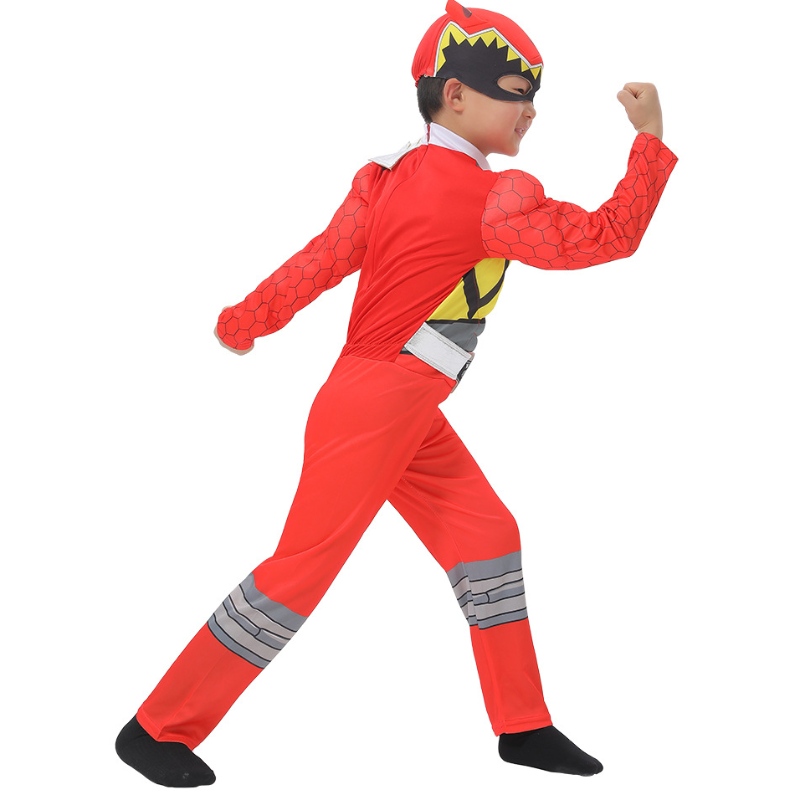 Disfraz de Red Power Rangers paraniños pequeños con licencia Red Ranger