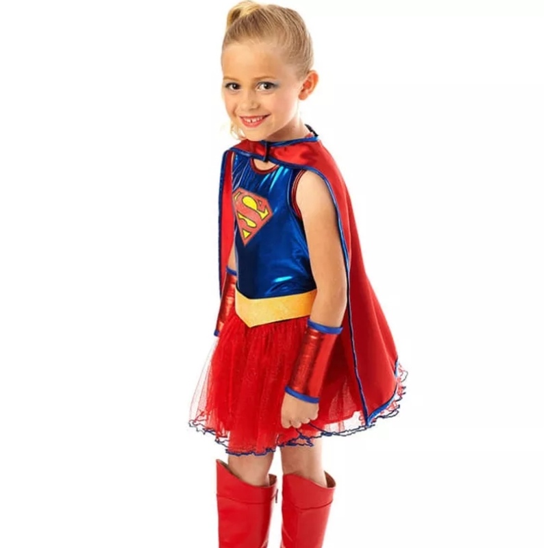 Venta caliente Justice League Child 's Supergirl Tutu Dress Halloween Disfraces paraniñas