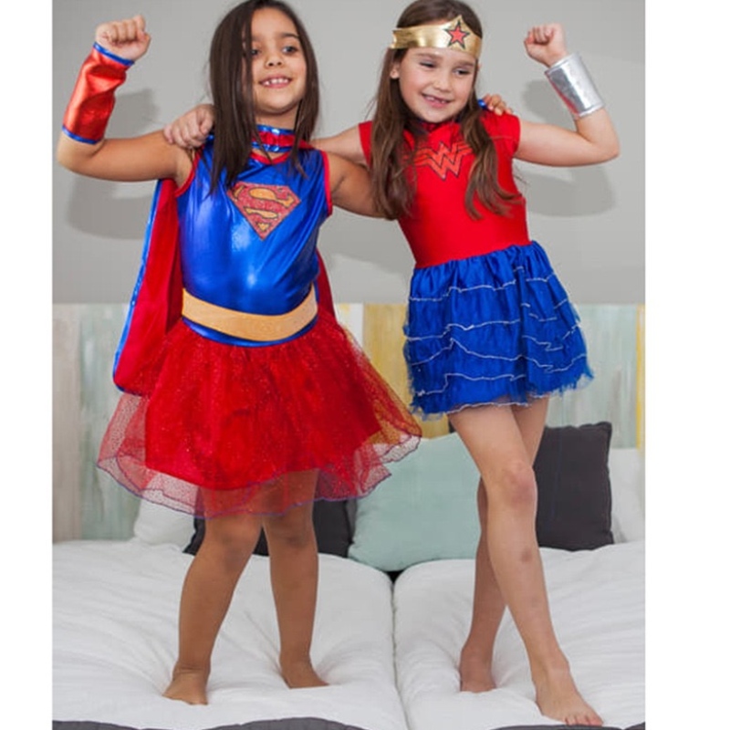 Venta caliente Justice League Child 's Supergirl Tutu Dress Halloween Disfraces paraniñas
