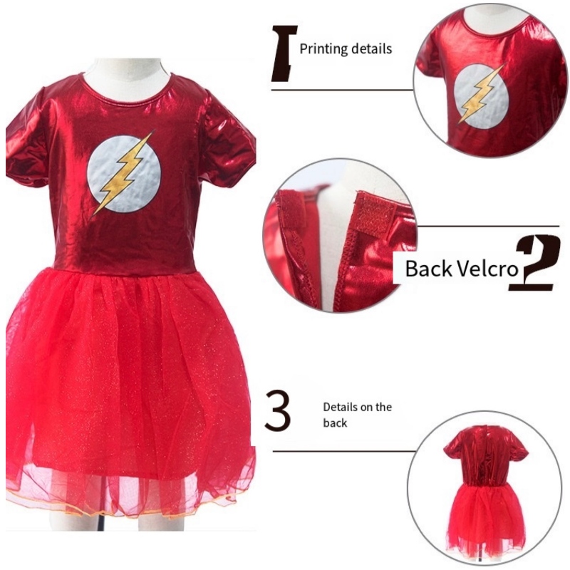 Child Superhero Flashman disfraz de Halloweenniñas Princesa Diana DISKING Regals cos set Vestido