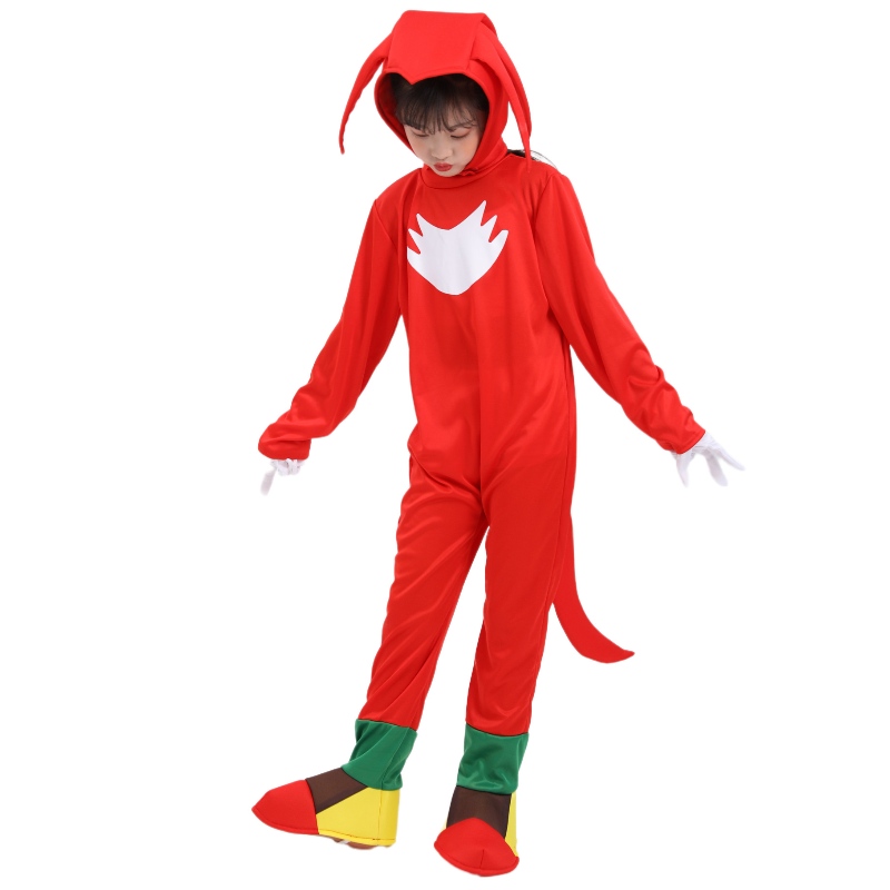 Disfraz de cosplay sónico rojo paraniños Party de Halloween Sonic Rat Jumpsuit