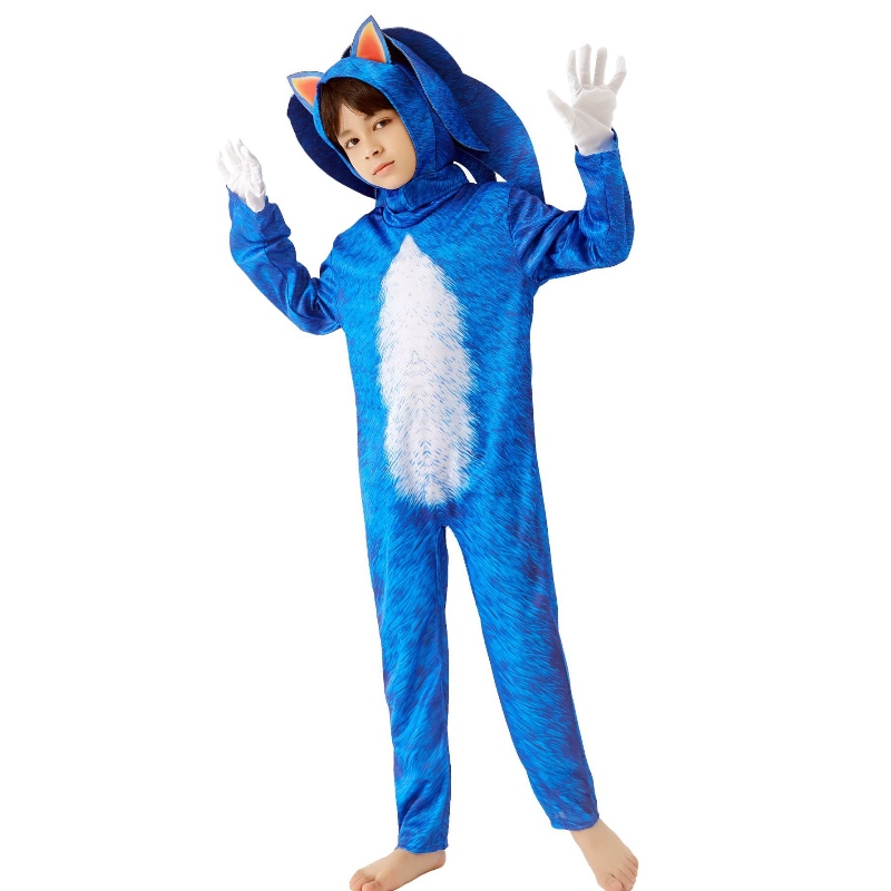 NUEVO estilo Jumpsuits con accesorios Party Cosplay Ropa paraniños Sonic Halloween Disfraces