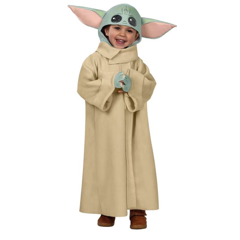 Venta caliente paraniños Súper lindo Manio largo Monga Baby Yoda Disfraz para Halloween
