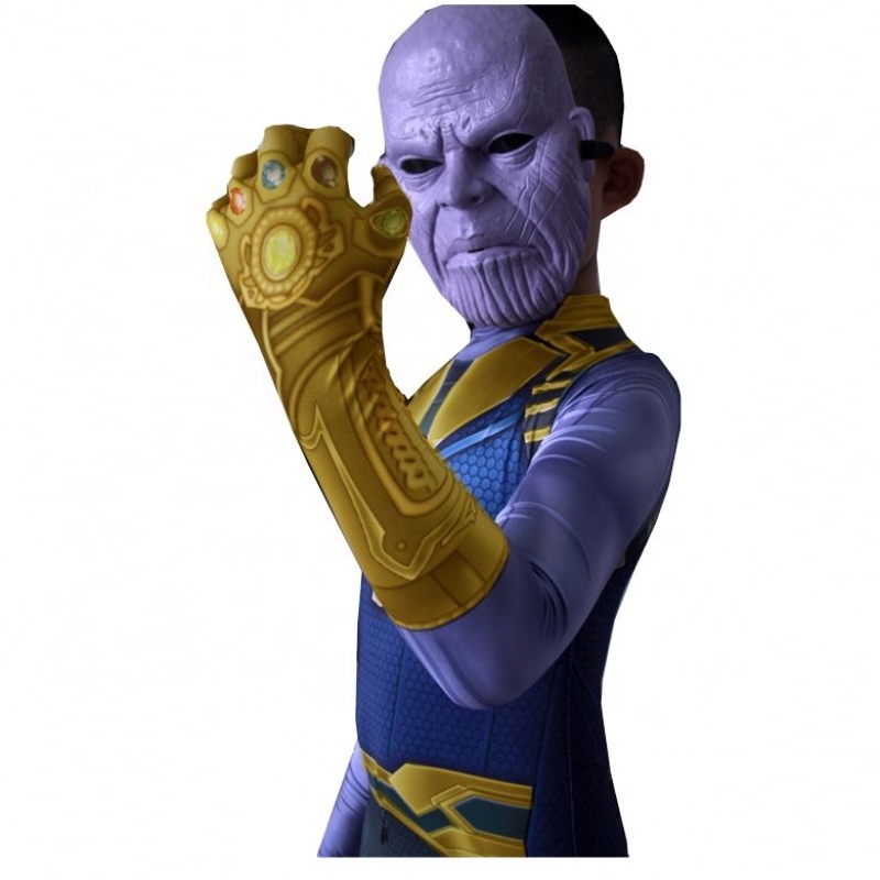 Fábrica Suministro Purple Skin Infinity War Halloween TV&Props paraniños Disfraz de Thanos con máscara