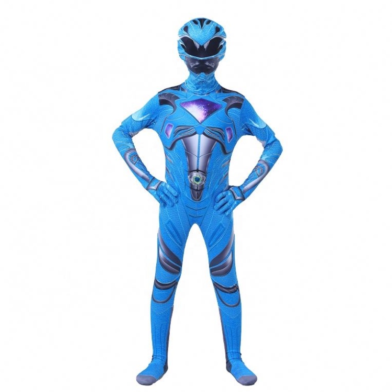 Al por mayor múltiples colores Halloween Carnival Party Cosplay Five Beast Superhero Force Mystic Power Ranger traje de vestuario paraniños