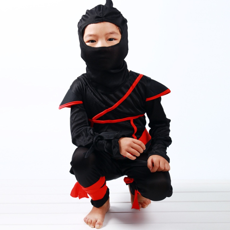 Niños enmascarado guerrero halloween chicas chicas vestirse