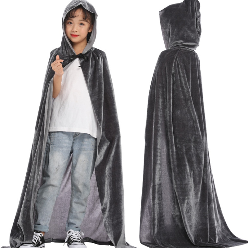 Venta calurosa Venta caliente Capa con capucha Long Velvet Vampire Disfraz de Halloween Cabo para hombres y mujeres