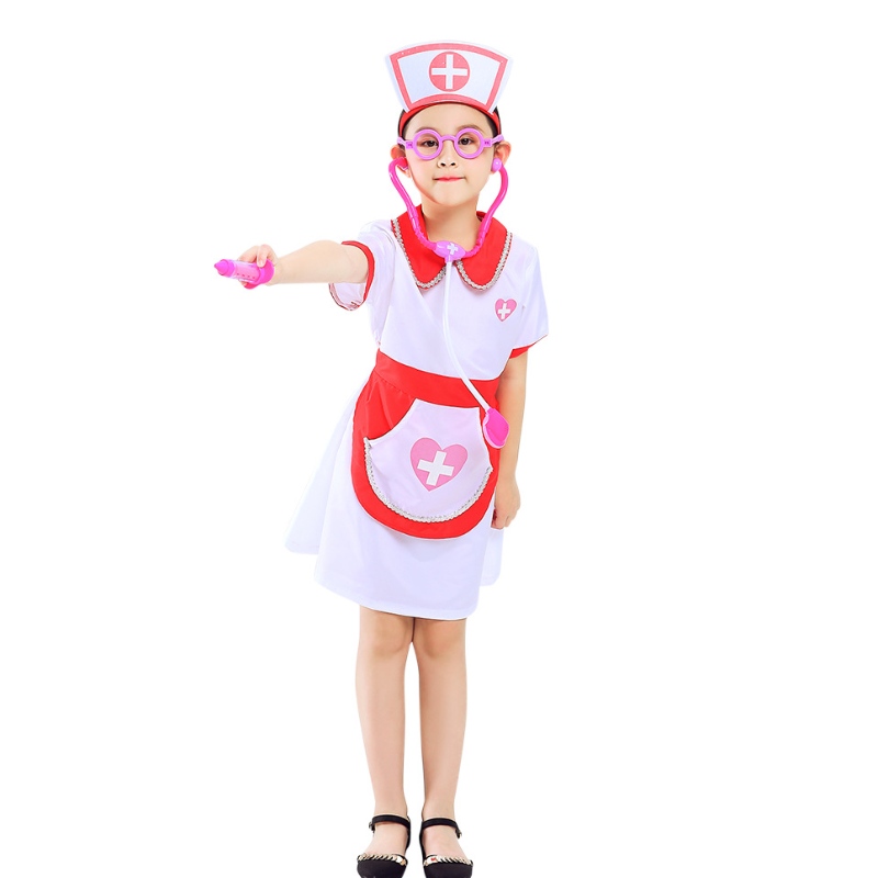 Niña enfermera fingir jugar vestido completo vestido de vestir y juego de juguetes