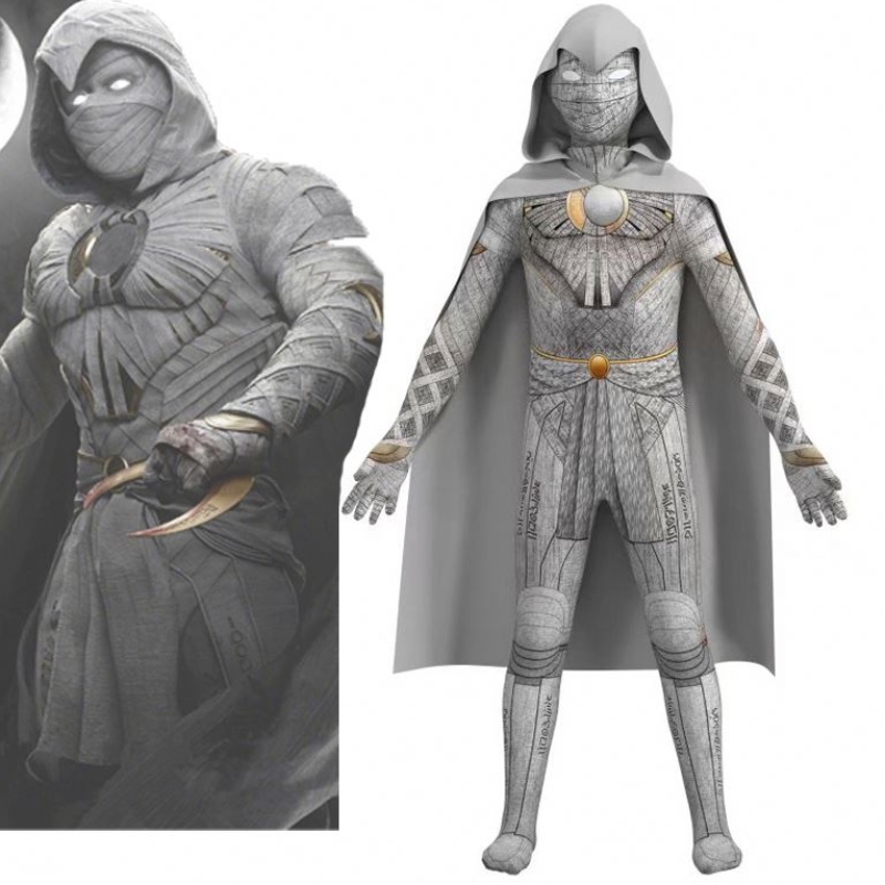 Venta en caliente Impresión digital Ropa de Halloween TV&movie trajes de luna Knight Cosplay trajes para hombres