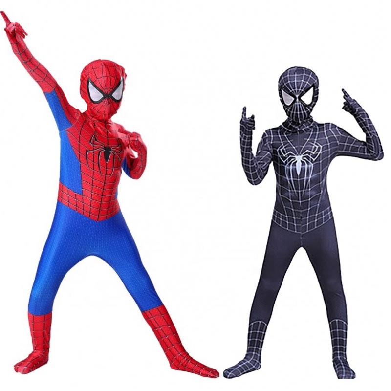 Ropa de Halloweennegra de fantasía genial paraniños&adults tv&film superhero cosplay fábrica traje spider hombre traje