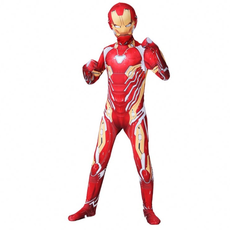 Classic Classic Halloween Cos Parents Children Muscle Armor Diseño 3D impresión Avenger Avenger Traje de traje de hierro para hombres Niños