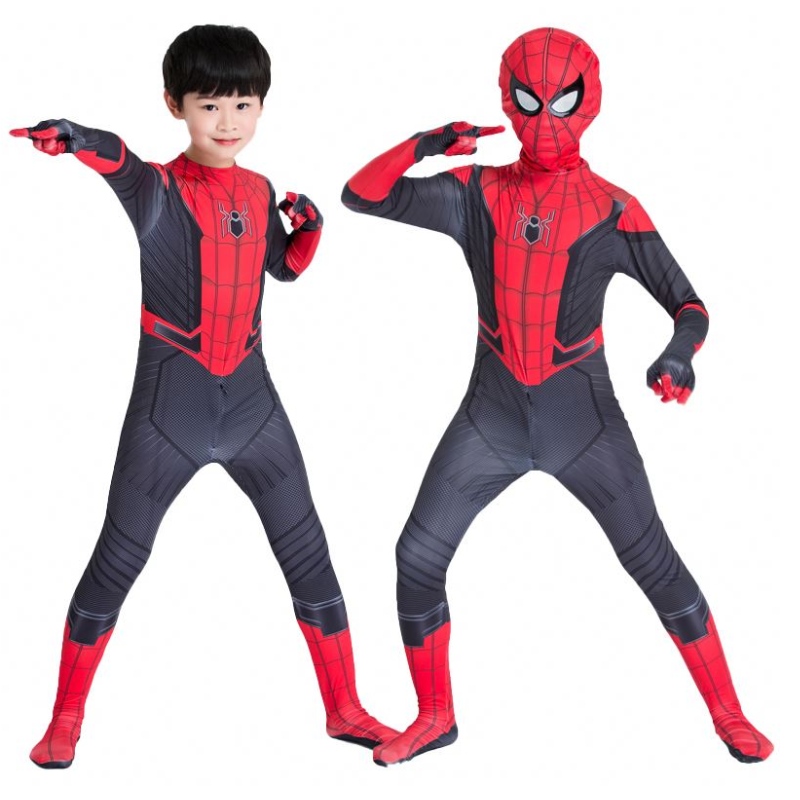 2022 Amazon Hot Sale Wholesale Classic Style Mejor Precio Cartoon Roja Black Clothing Figur de Accion Anime Kids Spiderman Disfraz