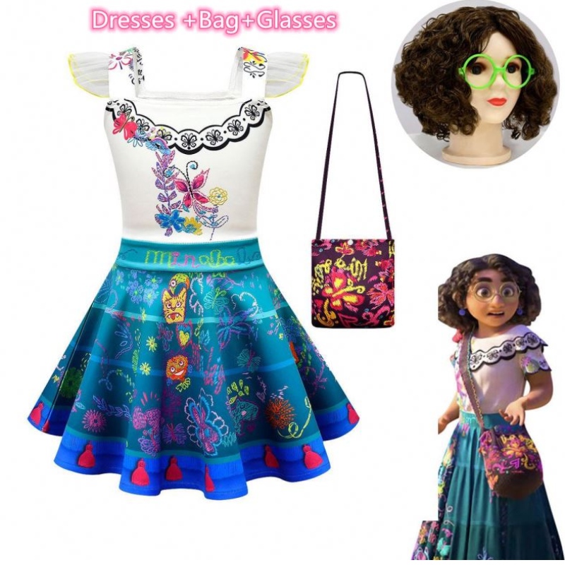 Chicas encanto mirabel cospel disfrazniños carnaval cumpleaños princesa vestidaniños encanto vestidos