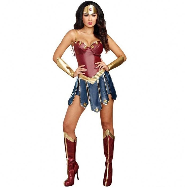 2021 Fiesta Sexy Wonder Woman Disfraz de Halloween para adultos