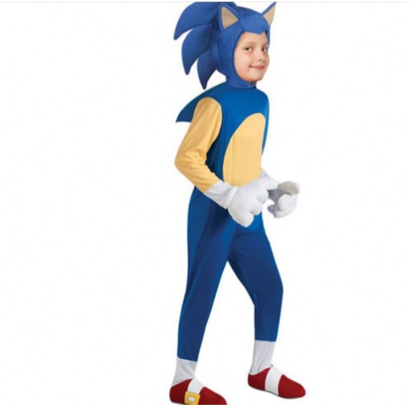 Disfraz de Sonic Halloween para losniños de Helic, el hedgehog dibujos animados de los sonic boy, el disfraz de rendimiento del juego