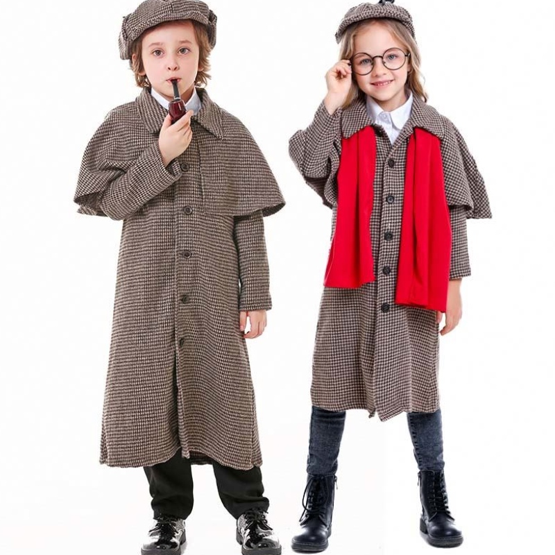 Girl Boy Detective Sherlock Holmes Play Sherlock Holmes Disfraz para ChildHCBC-012