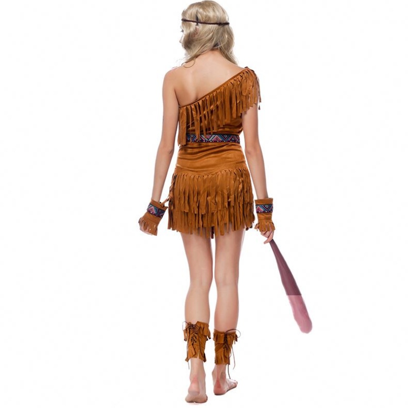 Disfraz de indio indio de la cazadora de Pocahontas de Halloween