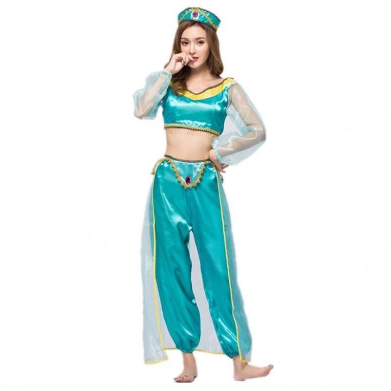 COSPLAY Mujeres Halloween Princesa árabe Aladdin Adulto Jasmine Costume HCAL-009