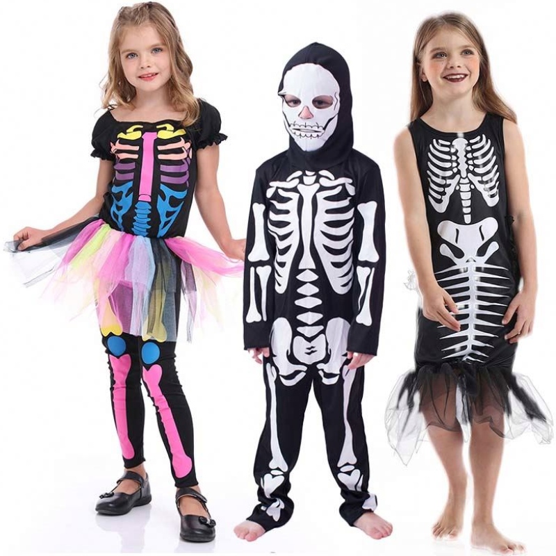 Halloween Teartsome Dress up esqueletoniñaniñosniños huesos disfraz hcvm-002