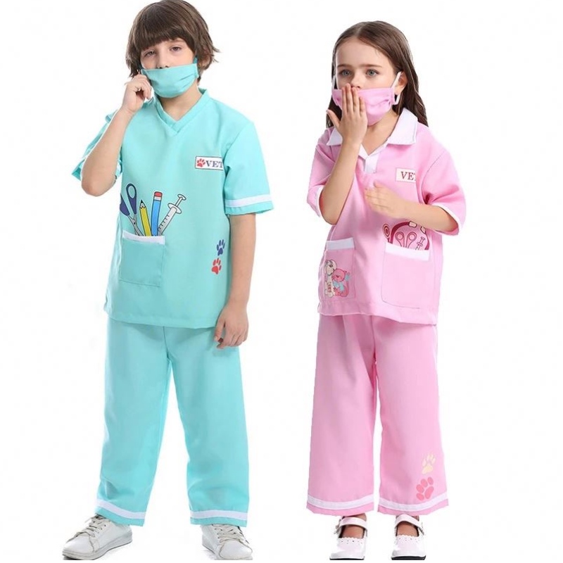 Dr. Uniforme de animales Veterinarios Veterinarios Play Vestida Set Trackumes de Halloween con kit médico HCBC-013