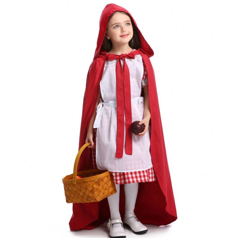 Halloween Purim Women Girl Classic Classic Little Red Ridume Dress Dress Cape Fantasy Destino