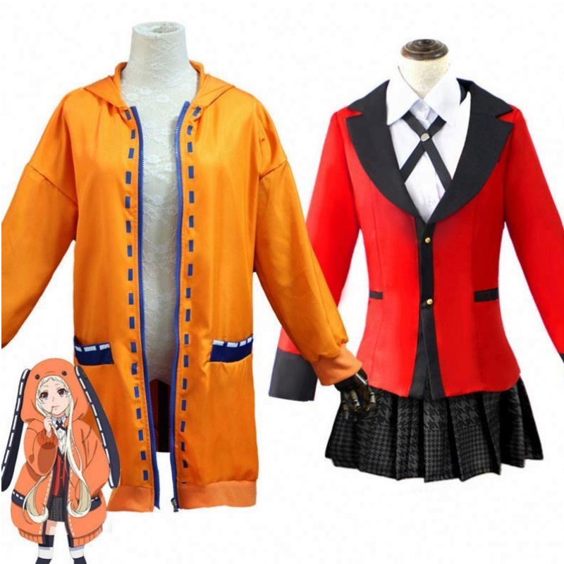 Nime Kakegurui Cosplay Figura Yomotsuki Runa Cosplay Disfraz de vestuario JK Escuela Uniforme Sampalía Halloween Vestido para mujeres