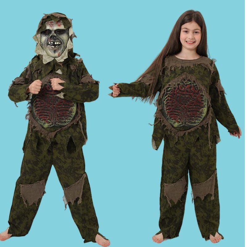 disfraz de halloween deniño cosplay boy monstruter disfraz de máscara de terror ropa zombie