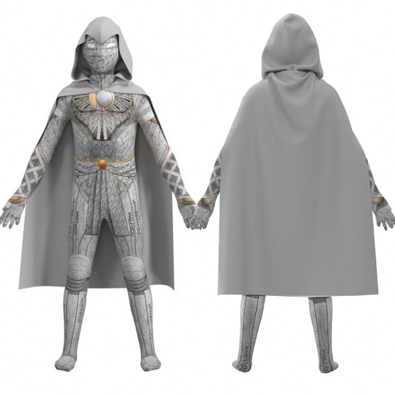 Disfraz de cospla de luna Marc Spector Hombres adultos Halloween Knight Disfraces de disfraces con traje de cosplay de superhéroes de cape