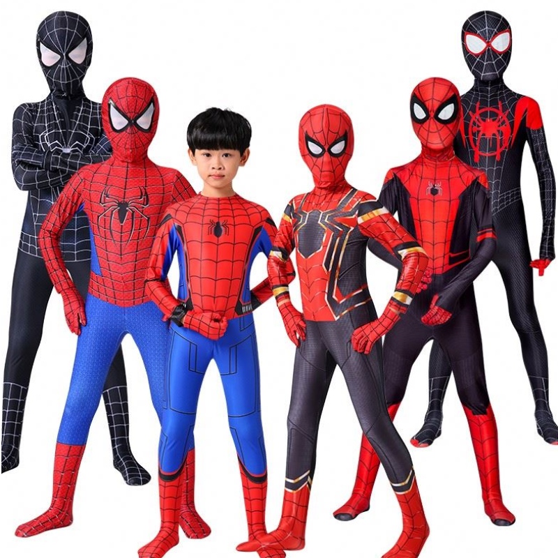 Iron Spider Cosplay increíble Spiderman Miles Halloween Disfraz de Halloween Peter Parker Zentai Superhero Bodysuit paraniños Adultos