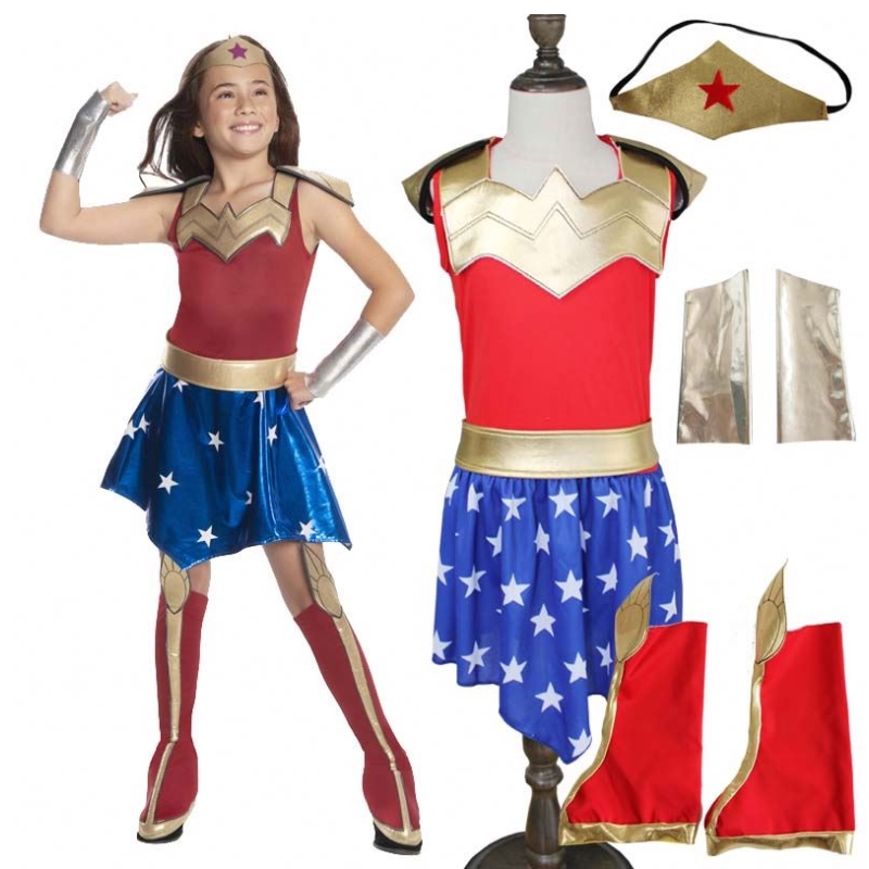 Costres de súper cosplay paraniños vestidos de superwoman de súper chicas súper halloween ropa