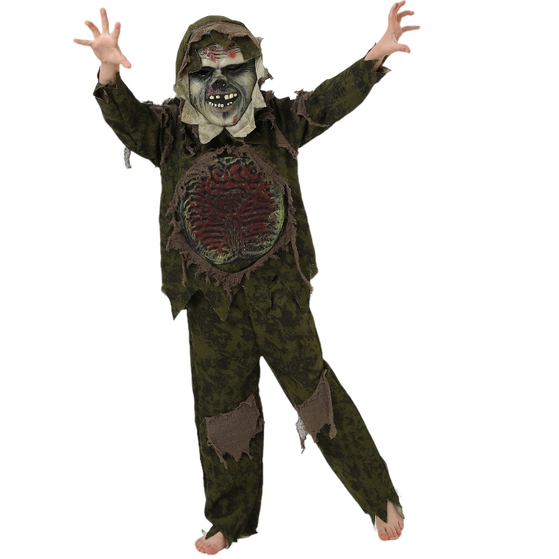 Disfraz de halloween de kid de cosplay tímido monstruo disfraz de horror ropa zombie ropa