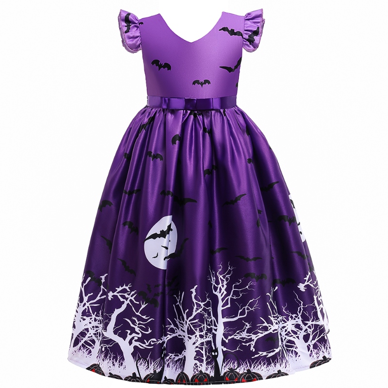 Vestido informal deniñas paraniños Bat estampados de disfraces de halloween trajes de disfraces