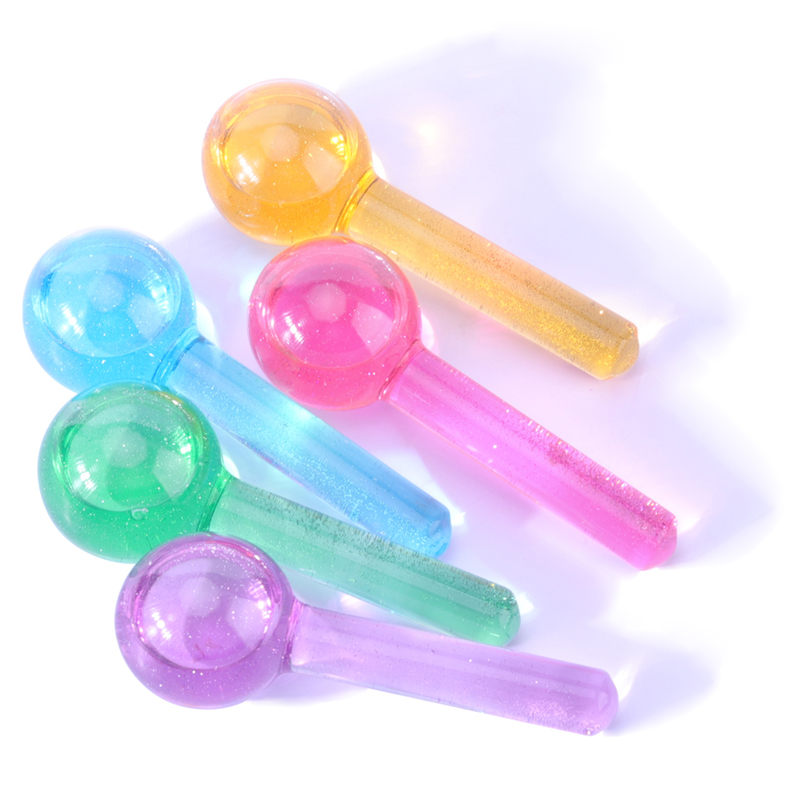Magic Ice Roller Ball Blue Glitter Pink Fine Lines Lifting Freel Freeling Facial Beauty Globes de hielo