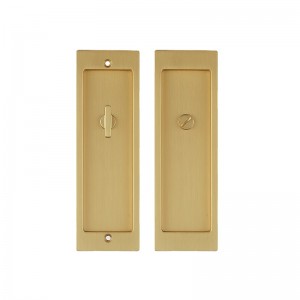 1801-BK Moderno de bolsillo rectangular Policilio Mortise Lock, Mango de extracción de servicio pesado para la función de privacidad
