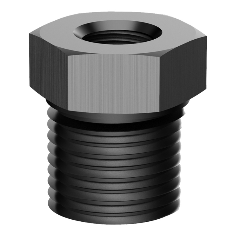 1 / 4 NPT External thread to 1 / 8 NPT Internal thread Reduction FITTING Adapter Hexagon Bush Hollow Aluminum