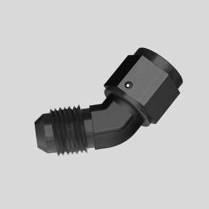 Articulación giratoria de 60 grados de rosca interna a 3 / 8 NPT de rosca externa, de aluminio