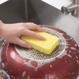 Esponja de celulosa esponja de cocina de compresión cuadrada esponja de lavavajillas esponja de cocina de compresión de celulosa natural esponja de cocina