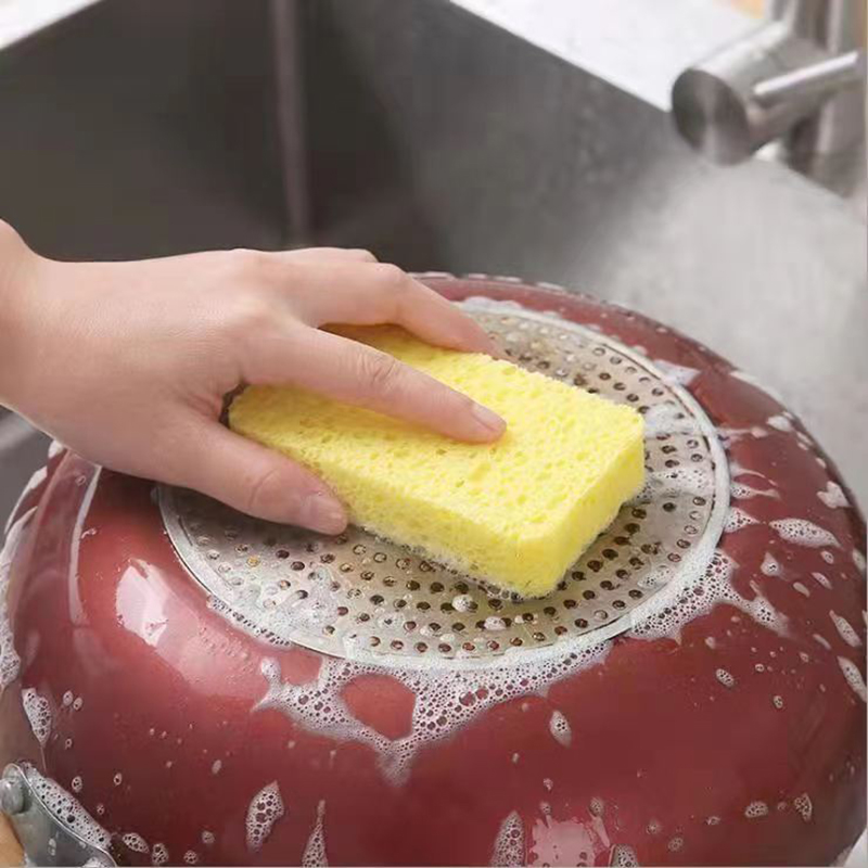 Esponja de celulosa esponja de cocina de compresión cuadrada esponja de lavavajillas esponja de cocina de compresión de celulosa natural esponja de cocina