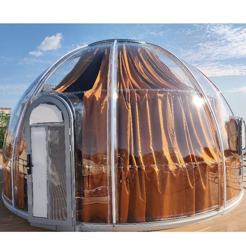 Tienda de cúpula de 6 metros de lujo y transparente para hoteles de vacaciones, campings y actividades al aire libre